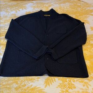 Daniel Hechter Navy and Yellow Knit Sweater